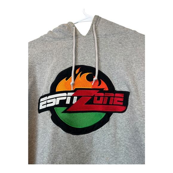 ESPN Zone Gamer Sports Grunge Sweatshirt Fleece Pullover Hoodie Large - Picture 4 of 6